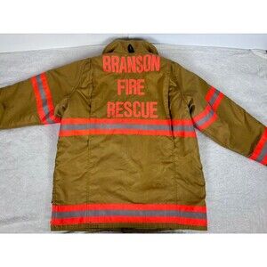 Branson Securitex Firefighter Ultra 46 Jacket Gold Brown Orange Reflect Tape